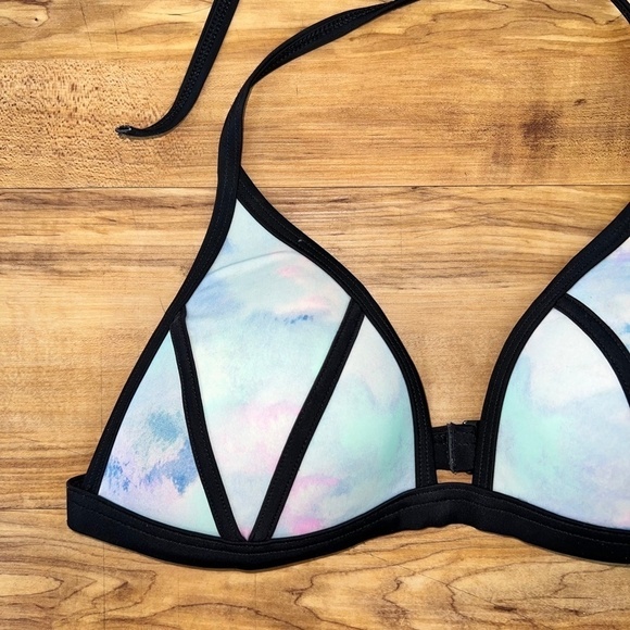 Victoria's Secret VS PINK Watercolor Padded Triangle Bikini Top size medium - Picture 3 of 4